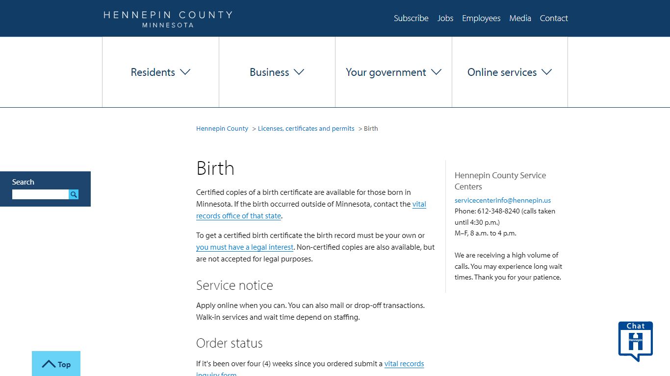 Birth | Hennepin County